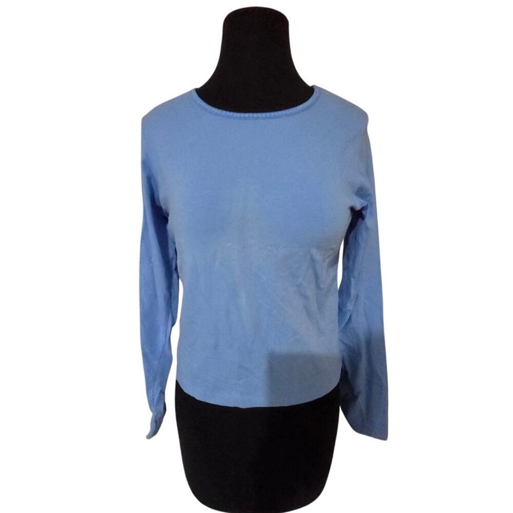 Old Navy Light Blue Sequin Crew Long Sleeve Shirt - Sz 16